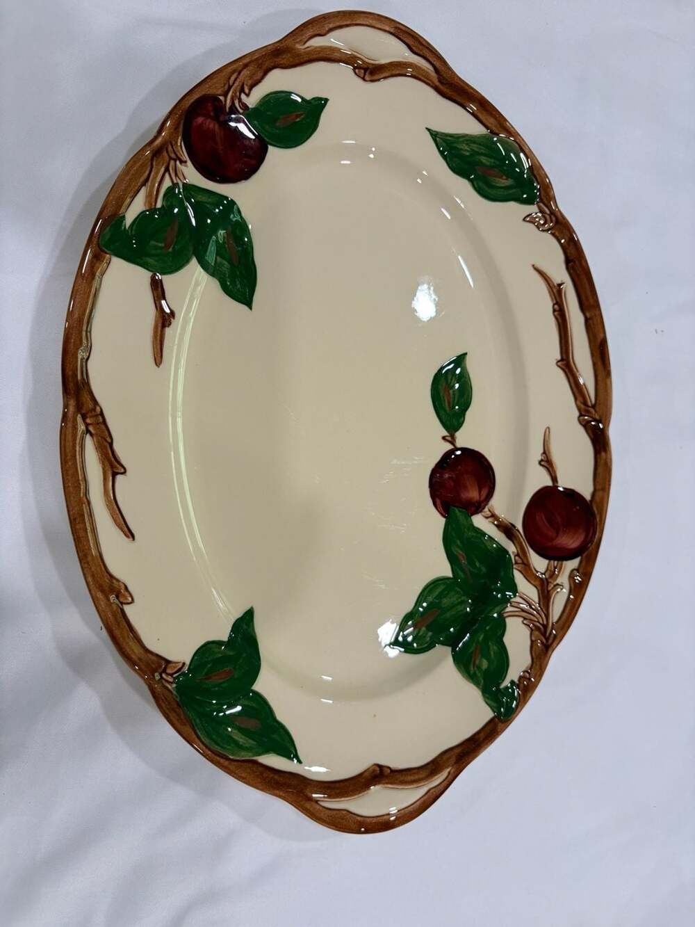 Vintage Franciscan Apple Oval Serving Platter 13.5” Made in Cali USA